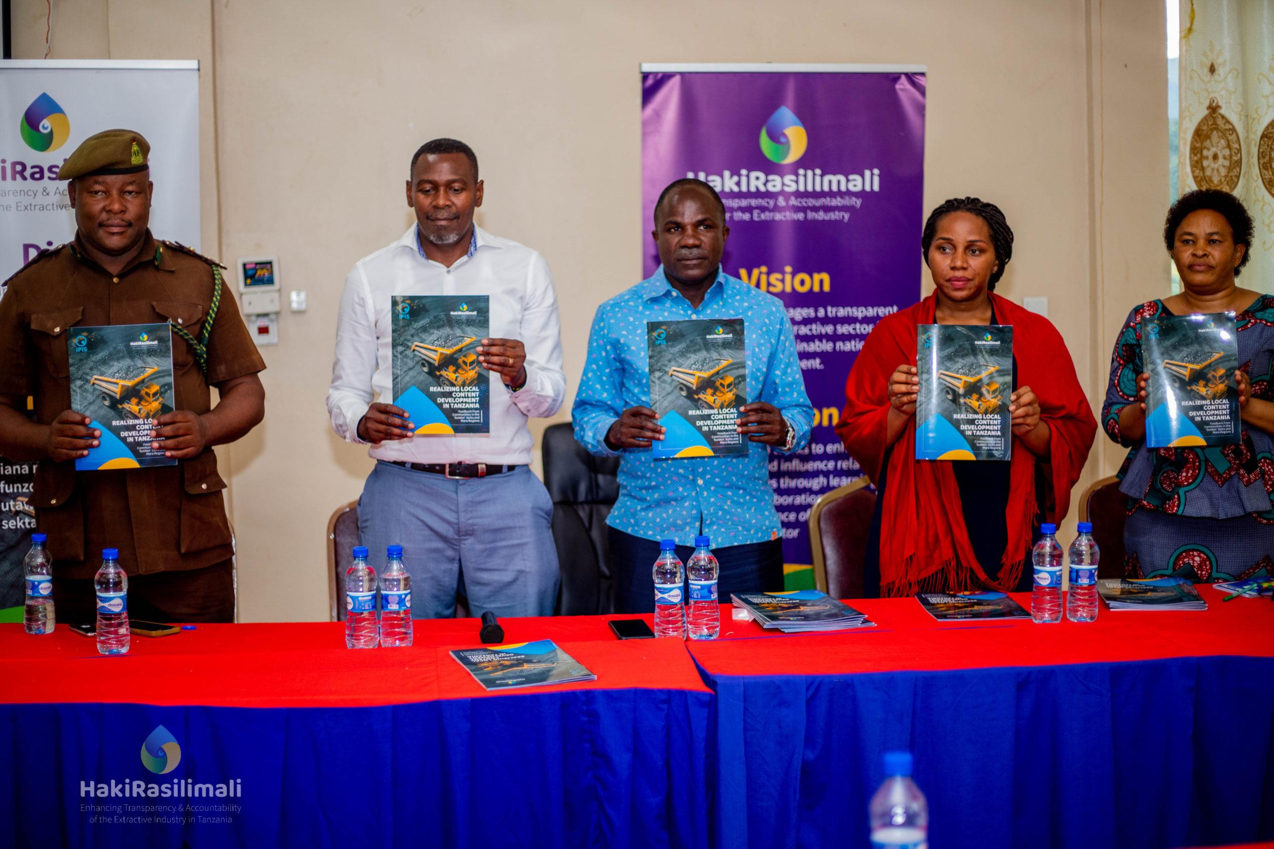 Realizing Local Content Development in Tanzania Feedback from communities in the ”Golden” Geita and Mara Regions